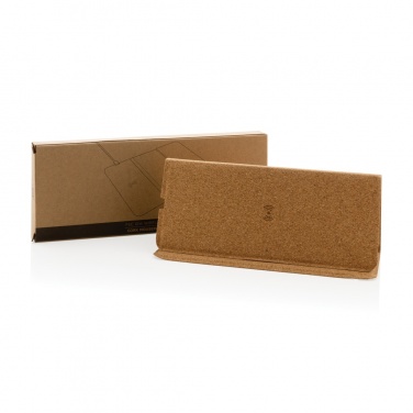 Logo trade corporate gift photo of: 10W wireless charging cork mousepad and stand