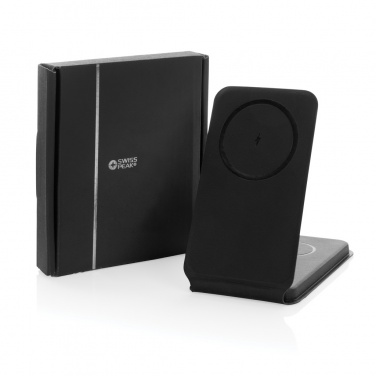 Logotrade advertising products photo of: Swiss Peak RCS rPU 15W  3-in-1 magnetic wireless charger