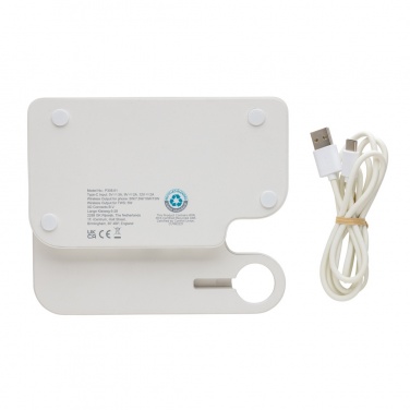 Logotrade business gift image of: Joltz RCS recycled plastic dual 15W charger with iWatch slot