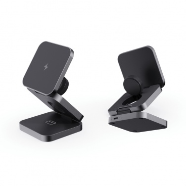 Logo trade promotional gifts picture of: Terra RCS recycled aluminum foldable 3 in 1 15W charger