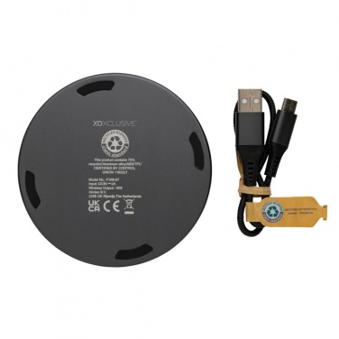 Logo trade promotional merchandise photo of: Terra RCS recycled aluminium 10W wireless charger