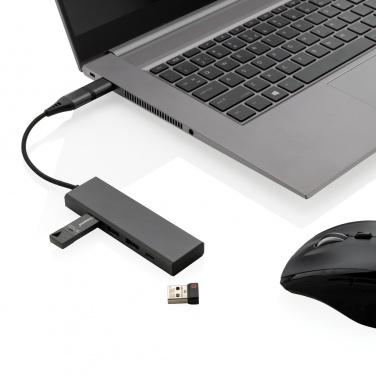Logotrade promotional giveaway image of: Terra RCS recycled aluminium hub with 3 USB ports