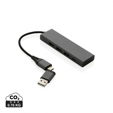 Logotrade promotional items photo of: Terra RCS recycled aluminium hub with 3 USB ports
