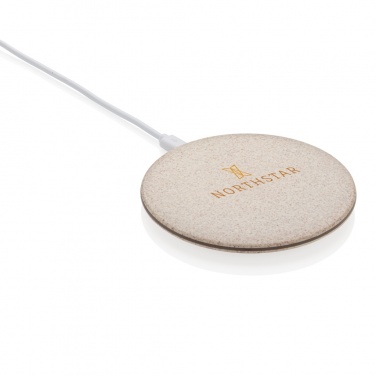 Logo trade advertising product photo of: 5W Wheat straw wireless charger