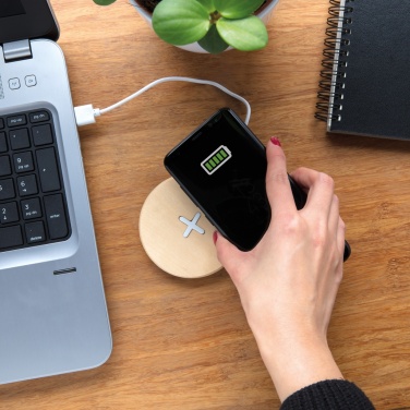 Logo trade corporate gift photo of: 5W wood wireless charger