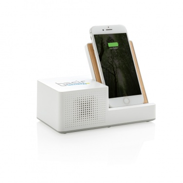Logo trade promotional giveaways picture of: Ontario 5W wireless charger with speaker