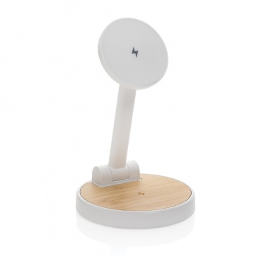 Logo trade promotional gifts picture of: Ontario RCS rplastic 15W magnetic charging 2 in 1 stand
