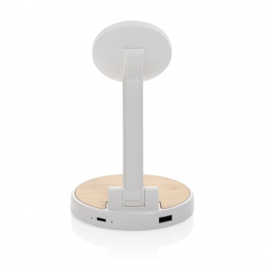 Logotrade promotional products photo of: Ontario RCS rplastic 15W magnetic charging 2 in 1 stand