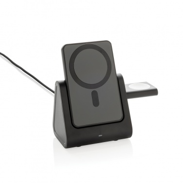 Logo trade promotional item photo of: Powerbase RCS recycled plastic 3 in 1 charger with powerbank