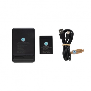Logo trade promotional products picture of: Powerbase RCS recycled plastic 3 in 1 charger with powerbank