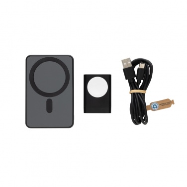 Logotrade advertising product image of: Powerbase RCS recycled plastic 3 in 1 charger with powerbank