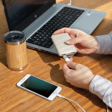 Logo trade business gift photo of: Wheat Straw 5.000 mAh Pocket Powerbank