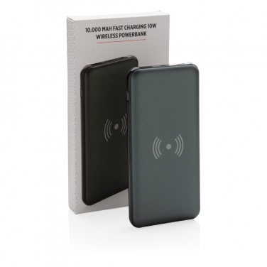 Logo trade corporate gift photo of: 10.000 mAh Fast Charging 10W Wireless Powerbank with PD