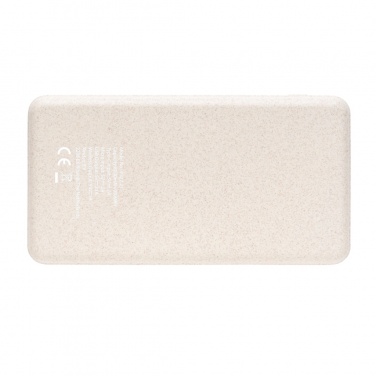 Logotrade promotional merchandise picture of: Cork and Wheat Straw 8.000 mAh 5W wireless powerbank