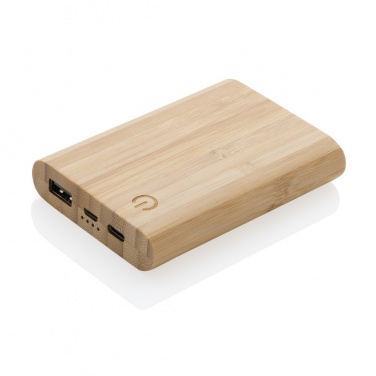 Logo trade promotional products picture of: Bamboo 5.000 mAh powerbank