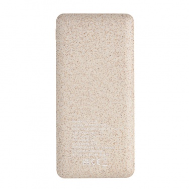 Logotrade promotional gift picture of: 10.000 mah wheat straw powerbank
