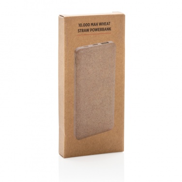 Logo trade promotional items picture of: 10.000 mah wheat straw powerbank