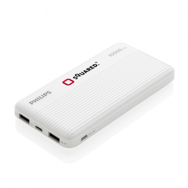 Logo trade advertising products image of: Philips 10.000 mAh slim powerbank