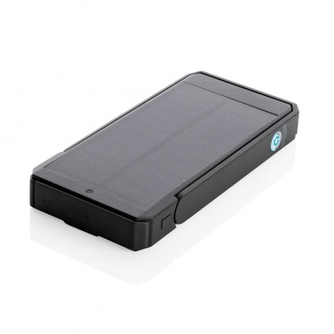Logo trade promotional giveaway photo of: Skywave RCS recycled plastic solar powerbank 10000 mAh