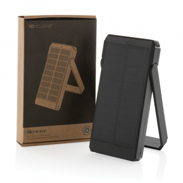 Logo trade promotional products picture of: Skywave RCS recycled plastic solar powerbank 10000 mAh