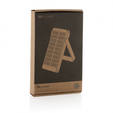 Logo trade promotional merchandise picture of: Skywave RCS recycled plastic solar powerbank 10000 mAh
