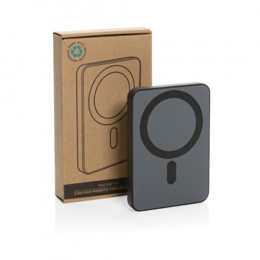 Logo trade promotional gifts picture of: Magnetix RCS recycled plastic 5000 mah magnetic powerbank