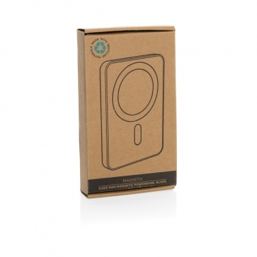 Logo trade promotional gifts image of: Magnetix RCS recycled plastic 5000 mah magnetic powerbank
