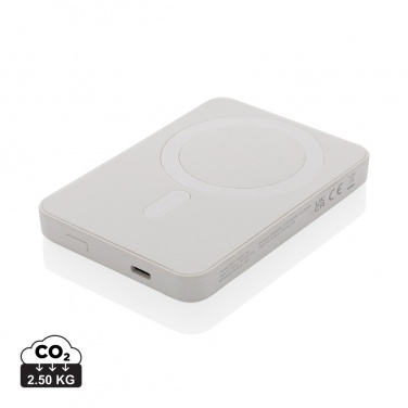Logo trade promotional merchandise photo of: Magnetix RCS recycled plastic 5000 mah magnetic powerbank