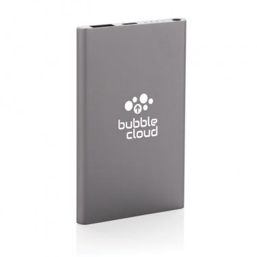 Logo trade promotional items picture of: RCS recycled plastic/aluminum 4000 mah powerbank with type C
