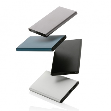 Logo trade promotional giveaways image of: RCS recycled plastic/aluminum 4000 mah powerbank with type C
