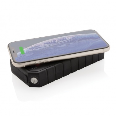 Logo trade promotional giveaway photo of: RCS recycled plastic Solar powerbank with 10W Wireless