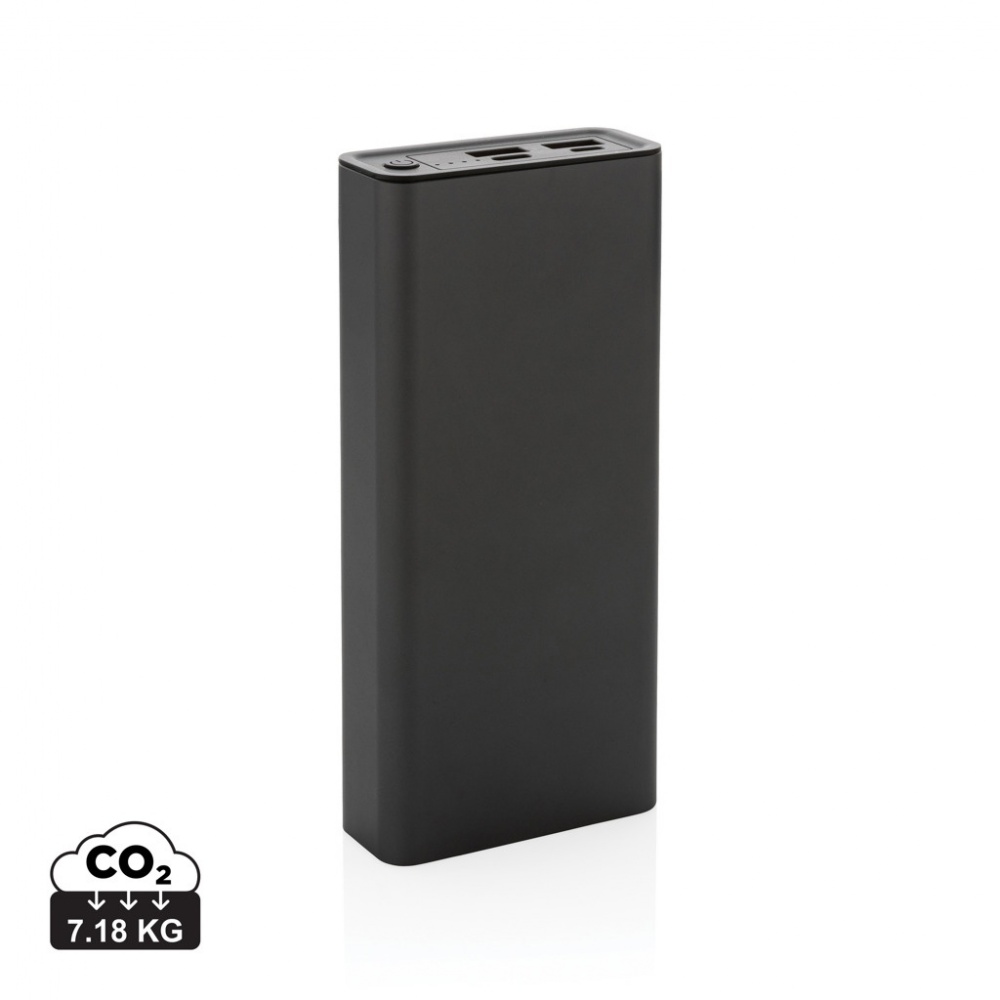 Logo trade promotional giveaways image of: Terra RCS recycled 20W aluminium powerbank 20.000 mAh