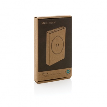 Logo trade promotional items image of: Terra RCS recycled aluminium 5000 mAh powerbank 5W wireless