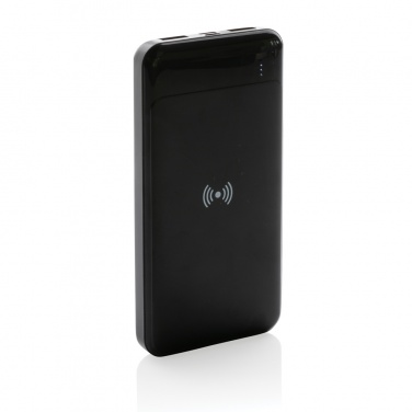 Logo trade advertising products image of: RCS standard recycled plastic wireless powerbank