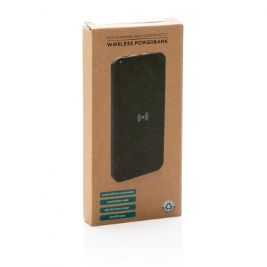 Logo trade corporate gift photo of: RCS standard recycled plastic wireless powerbank