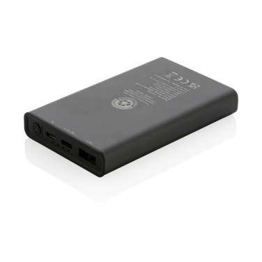 Logo trade promotional giveaways image of: Terra RCS recycled aluminium powerbank 5.000 mAh