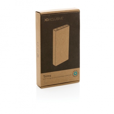 Logotrade promotional products photo of: Terra RCS recycled aluminium powerbank 5.000 mAh