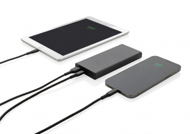Logo trade corporate gift photo of: Terra RCS recycled 18W aluminium powerbank 10.000 mAh