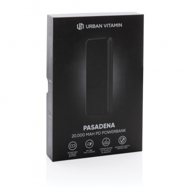 Logo trade corporate gifts image of: Urban Vitamin Pasadena 20.000 mAh 18W PD powerbank