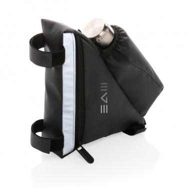 Logo trade advertising products image of: PU high visibility bike frame bag with bottle holder