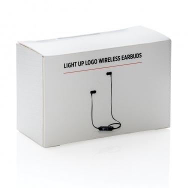 Logo trade advertising products image of: Light up logo wireless earbuds