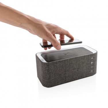 Logo trade promotional merchandise photo of: Vogue wireless charging speaker