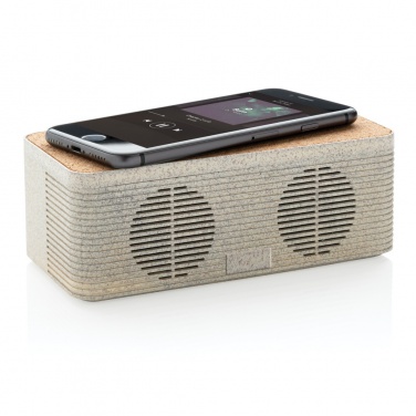 Logotrade promotional items photo of: Wheatstraw wireless charging speaker