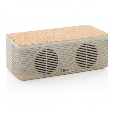 Logo trade promotional products image of: Wheatstraw wireless charging speaker