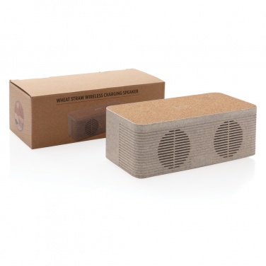 Logotrade business gift image of: Wheatstraw wireless charging speaker