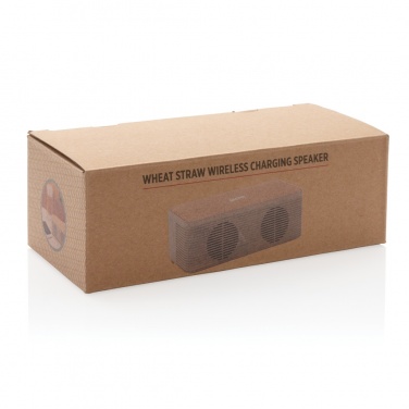 Logo trade promotional giveaway photo of: Wheatstraw wireless charging speaker