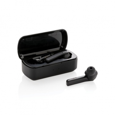 Logo trade promotional items image of: Free Flow TWS earbuds in charging case