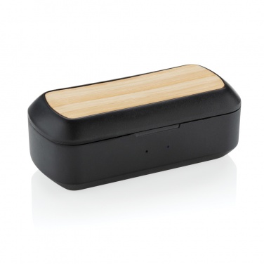 Logo trade advertising products picture of: Bamboo Free Flow TWS earbuds in case