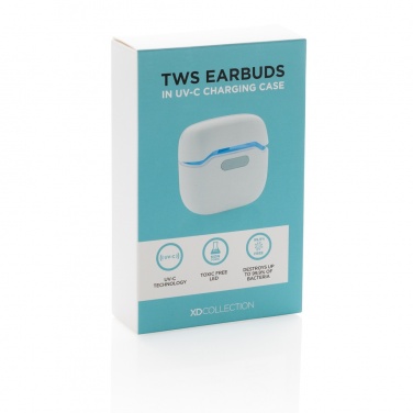 Logotrade promotional item picture of: TWS earbuds in UV-C sterilising charging case