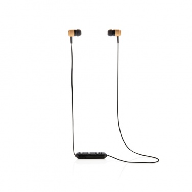 Logotrade promotional gift image of: Bamboo wireless earbuds